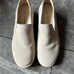 Lucky Brand Gray Suede Slip-On Shoes